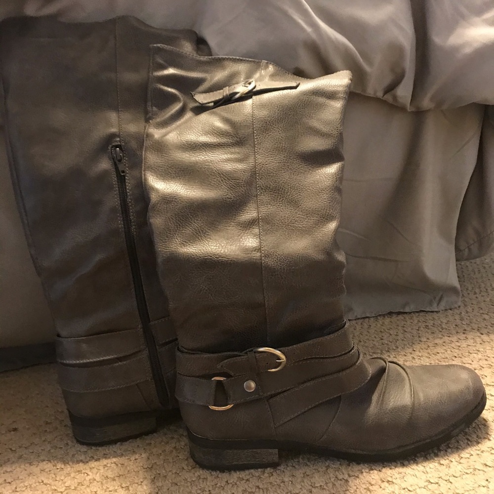 Stone Grey riding boots